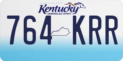 KY license plate 764KRR