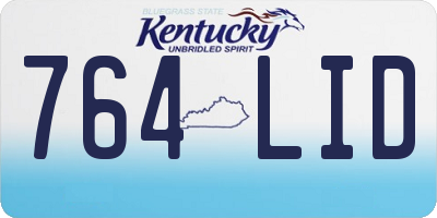 KY license plate 764LID