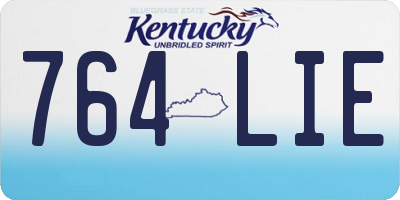KY license plate 764LIE