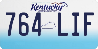 KY license plate 764LIF