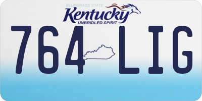 KY license plate 764LIG