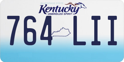 KY license plate 764LII