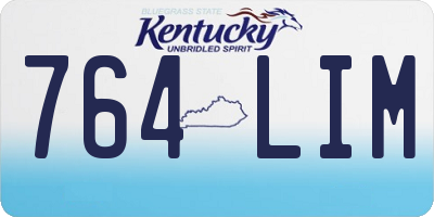 KY license plate 764LIM