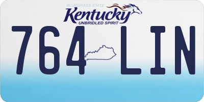 KY license plate 764LIN