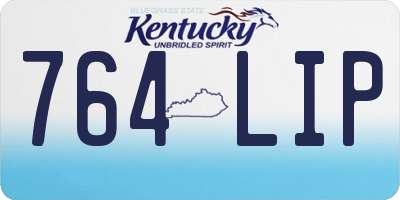 KY license plate 764LIP