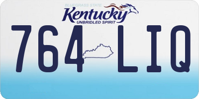 KY license plate 764LIQ