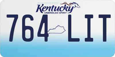 KY license plate 764LIT