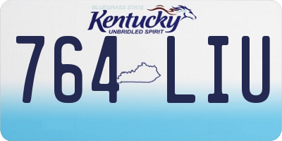 KY license plate 764LIU