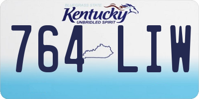 KY license plate 764LIW