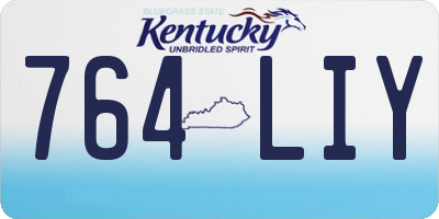 KY license plate 764LIY
