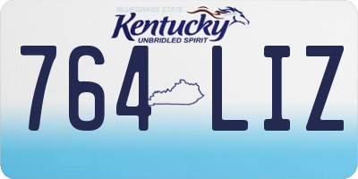KY license plate 764LIZ