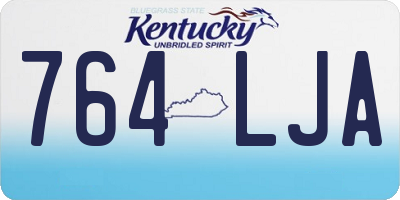 KY license plate 764LJA