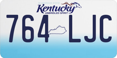 KY license plate 764LJC
