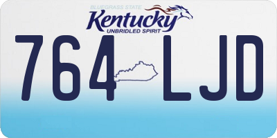 KY license plate 764LJD