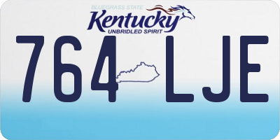 KY license plate 764LJE