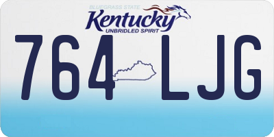 KY license plate 764LJG