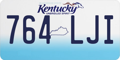KY license plate 764LJI