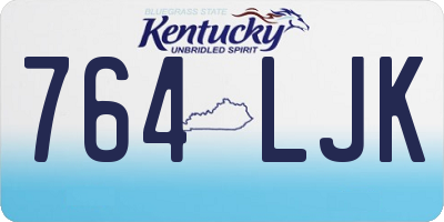 KY license plate 764LJK