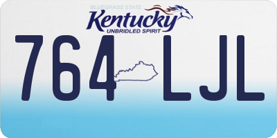 KY license plate 764LJL