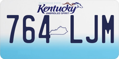KY license plate 764LJM