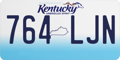 KY license plate 764LJN