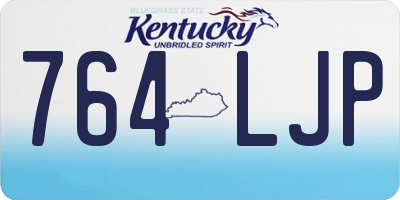 KY license plate 764LJP