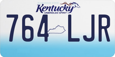 KY license plate 764LJR