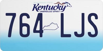 KY license plate 764LJS