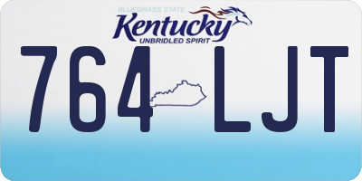 KY license plate 764LJT