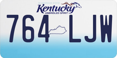 KY license plate 764LJW