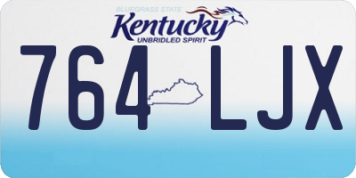 KY license plate 764LJX