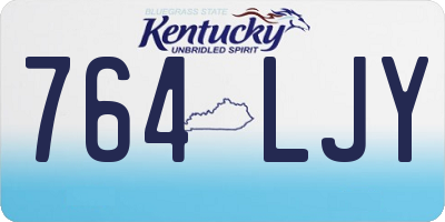 KY license plate 764LJY