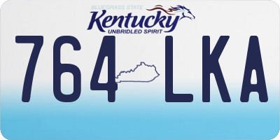 KY license plate 764LKA