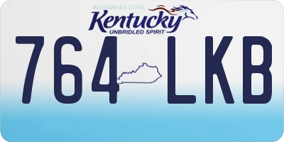 KY license plate 764LKB