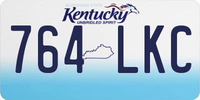 KY license plate 764LKC