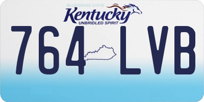 KY license plate 764LVB