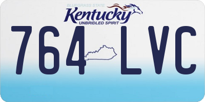 KY license plate 764LVC