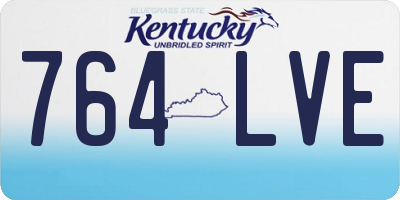KY license plate 764LVE