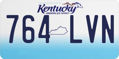 KY license plate 764LVN