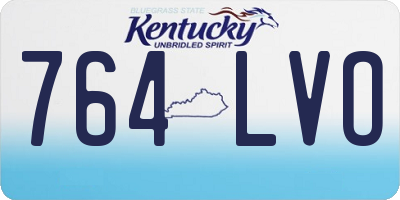 KY license plate 764LVO