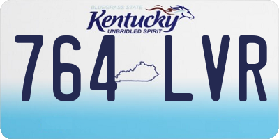 KY license plate 764LVR