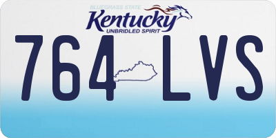 KY license plate 764LVS