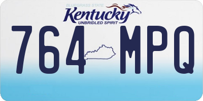 KY license plate 764MPQ