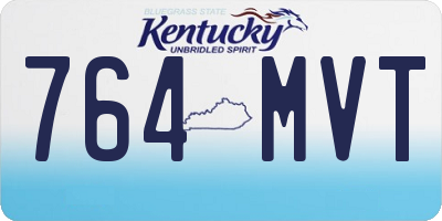 KY license plate 764MVT