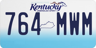 KY license plate 764MWM