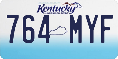 KY license plate 764MYF