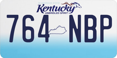 KY license plate 764NBP
