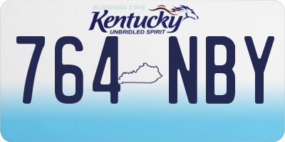 KY license plate 764NBY