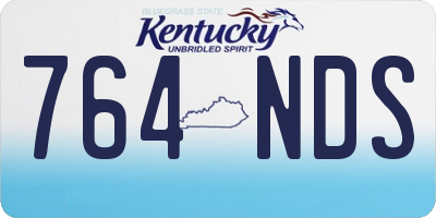 KY license plate 764NDS