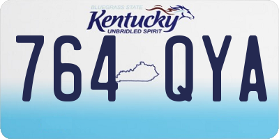 KY license plate 764QYA